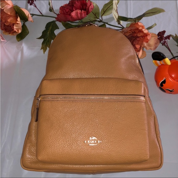 Coach Charlie Backpack in Light Saddle/Gold - Picture 5 of 11